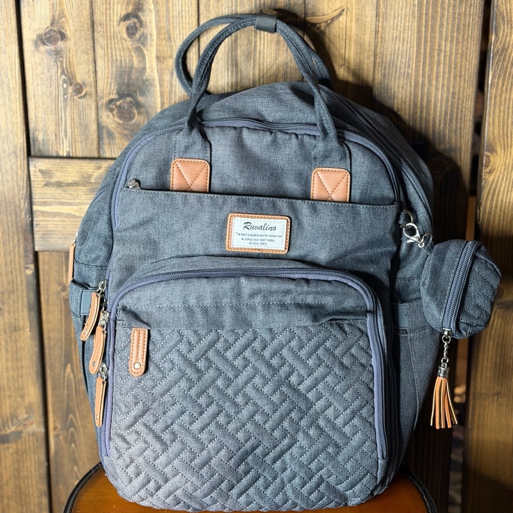 RoverLuxe Gray Quilted Women's Backpack